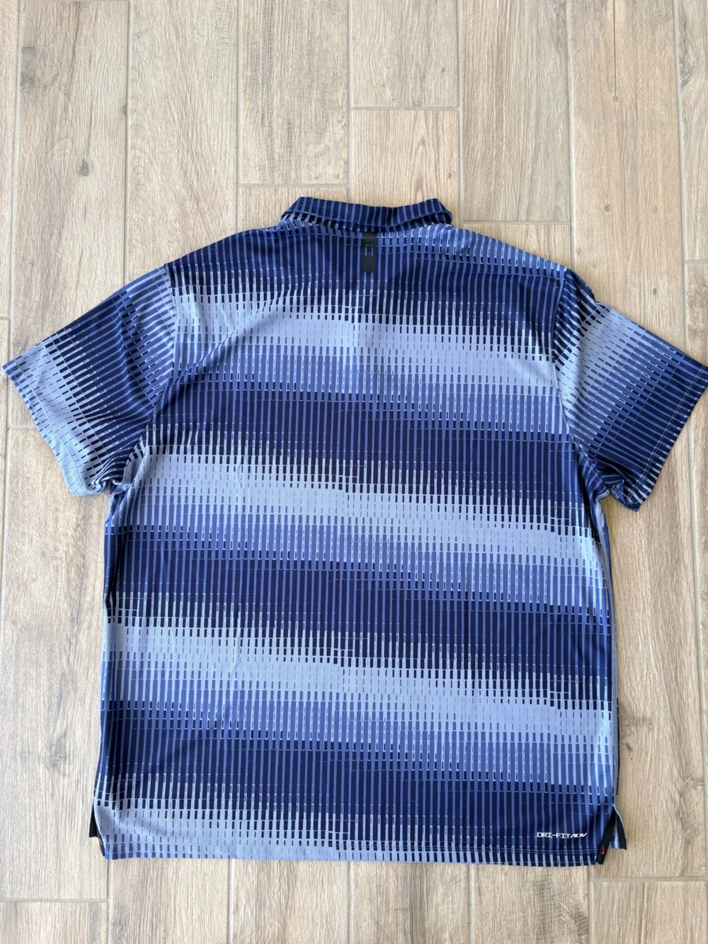 Nike Tiger Woods Collection Dri-FIT ADV Golf Polo Blue Geometric Men’s XXL - Picture 3 of 8